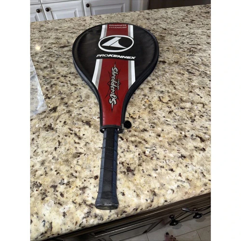 ProKennex power shredder OS ultralight graphite titanium‎ racket W/cover 5034